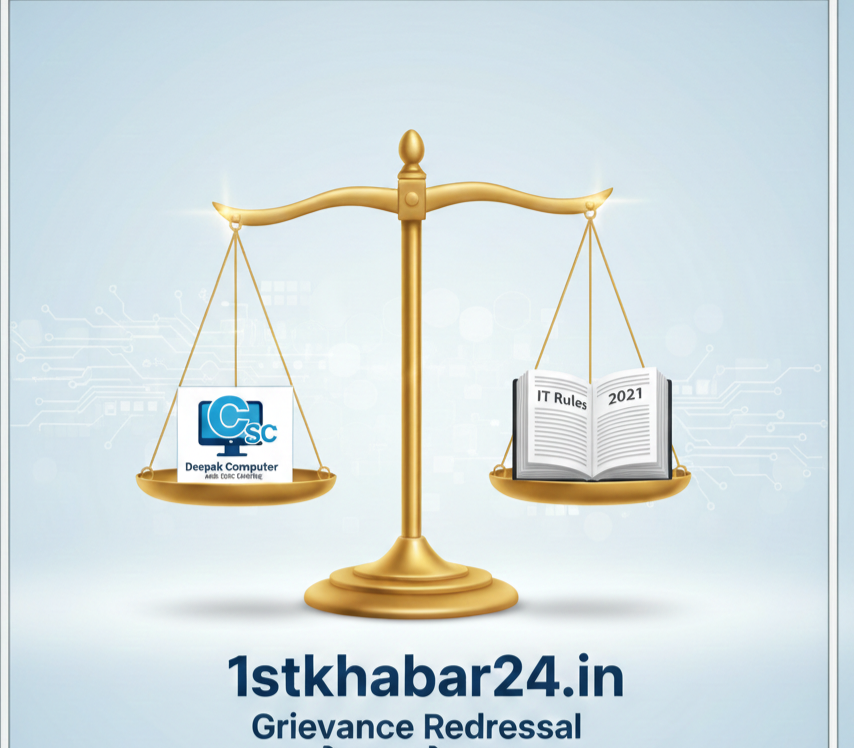 1stkhabar24.in Grievance Redressal Logo